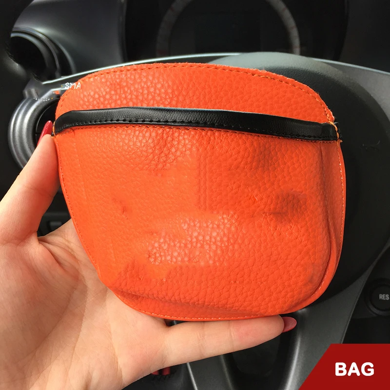 For Smart 453 Fortwo Forfour New Car Storage Bag  Patch Pocket Mobile Phone Sundried Card Leather Bag Mesh