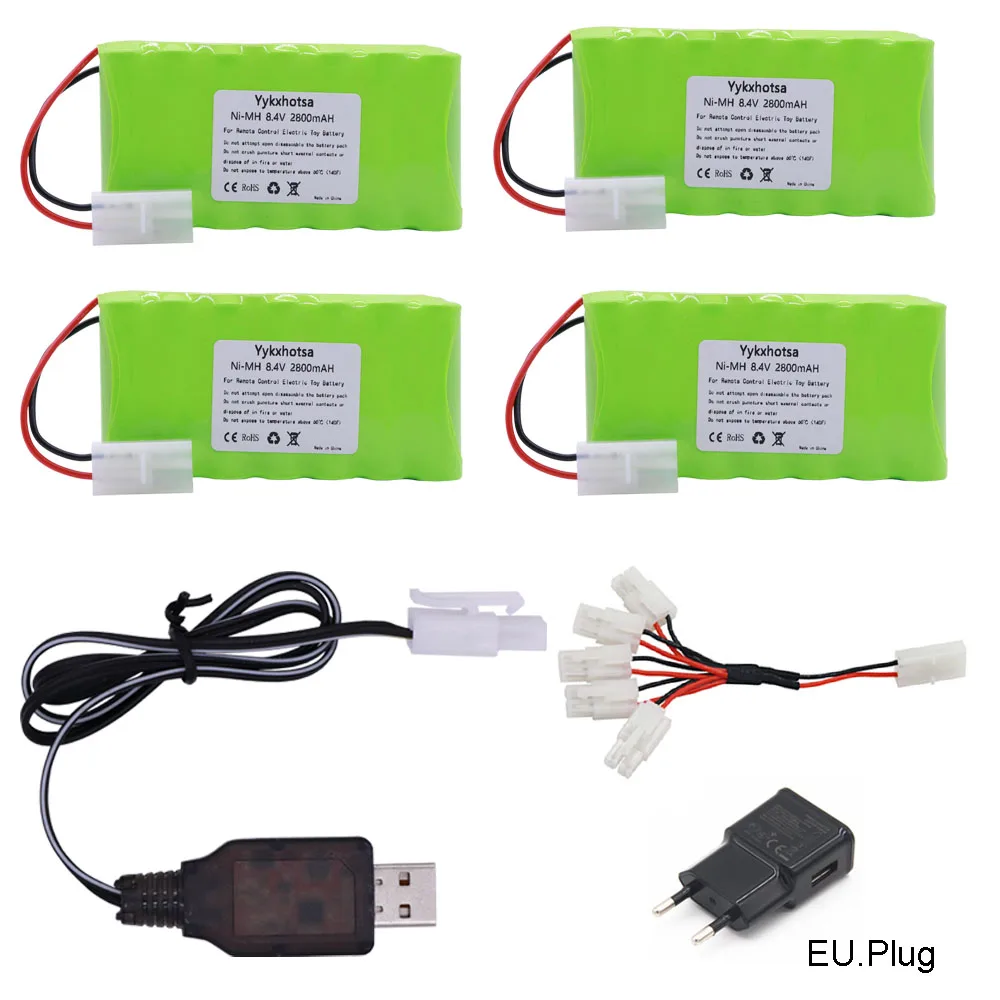 8.4V 2800mAh NI-MH battery with charger set Tamiya plug for RC Toys Electric toy security lighting facilities AA battery M model