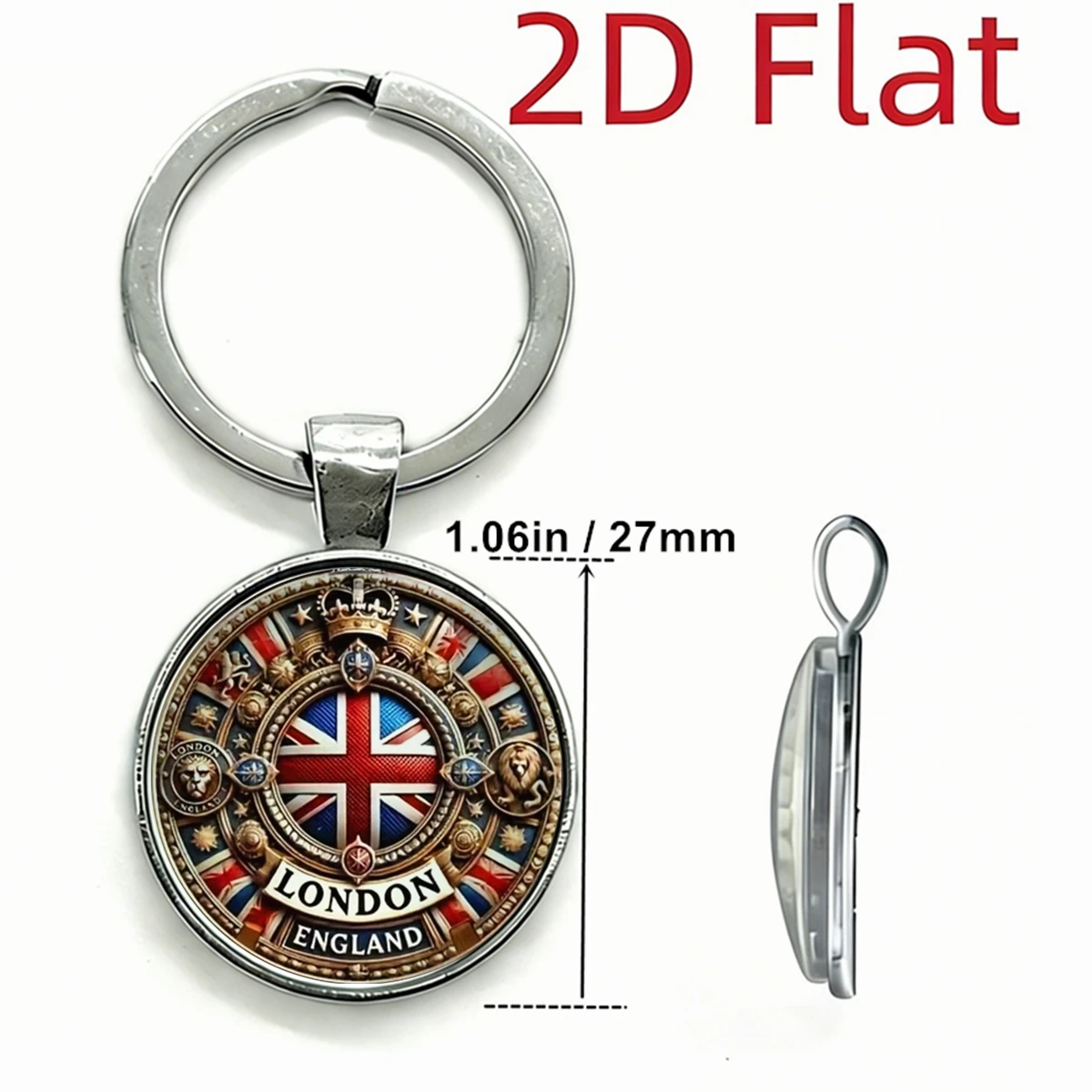 빈티지 런던 열쇠고리, 유니온 잭 크라운 스타가 있는  - Travel Accessories London 리뷰 및 가격