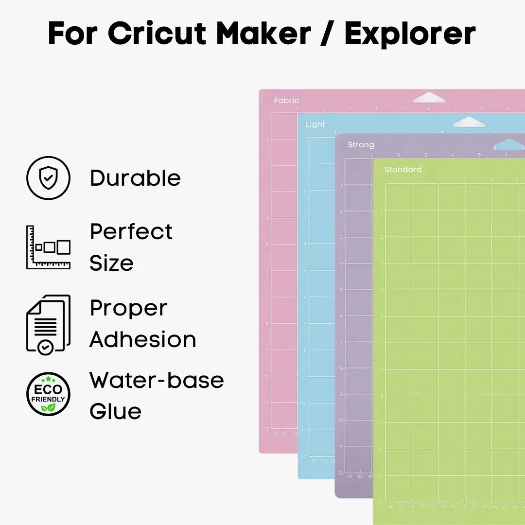 12inX12in PVC Cutting Mat for Cricut Maker Explorer DIY Paper Multifunctional Durable Handicraft Art Engraving Board Sewing Pad