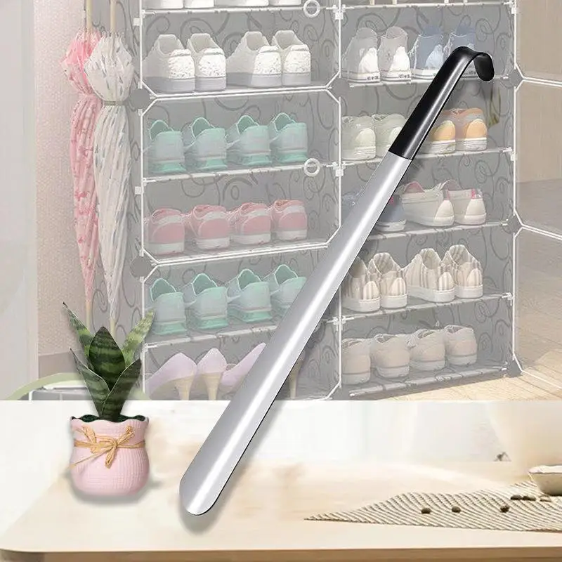 Long Handle Shoe Horn Set Inch High Quality Metal With Ergonomic Handle Makes Putting On Shoes Effortless