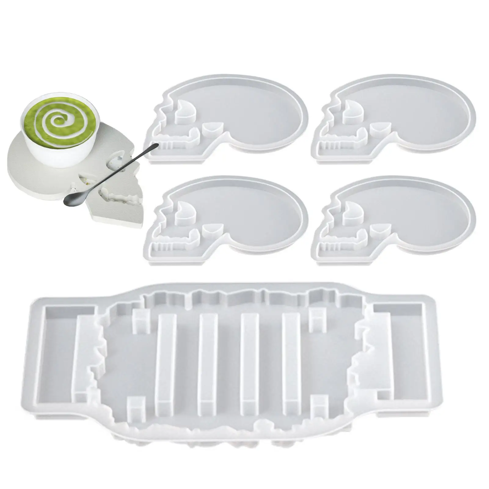 

Skull Coaster Mold Halloween Skull Coaster Making Molds Easy Release Home Crafts Making Tool For Candlesticks Pendants Ornament