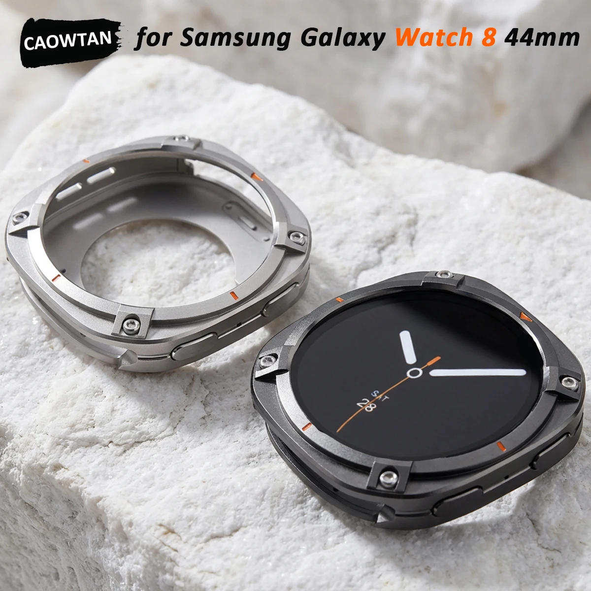 Metallgehäuse für Samsung Galaxy Watch 8 40mm 44mm Legierung Hartschalen-Rahmen Bumper für Galaxy Watch 8 Correa Ohne Bildschirmschutz Zubehör