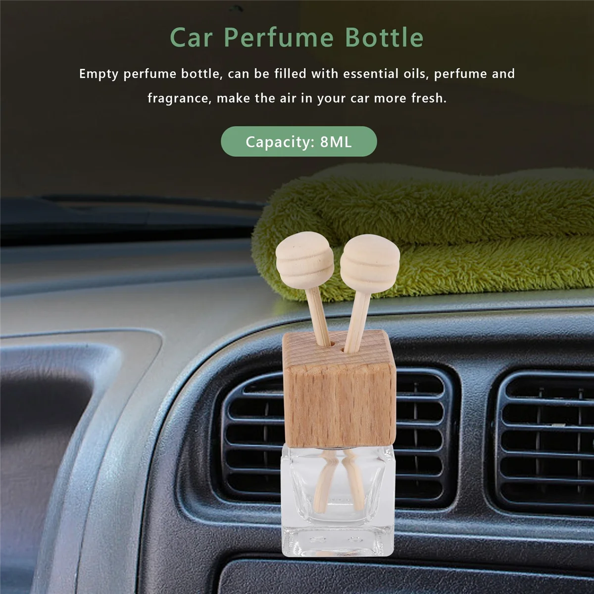 Car Perfume Vent Clip, Auto Air Outlet Perfume Garrafa, Remover Odor, Difusor De Óleo Essencial, Difusor De Fragrância De Aroma, 10Pcs