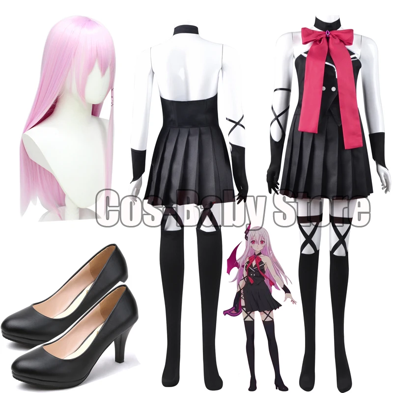 Combat Dress Devil JK Uniform Suit Anime Engage Kiss Kisara Role Cosplay Costume Wigs Free Stockings Headwear Halloween Costumes