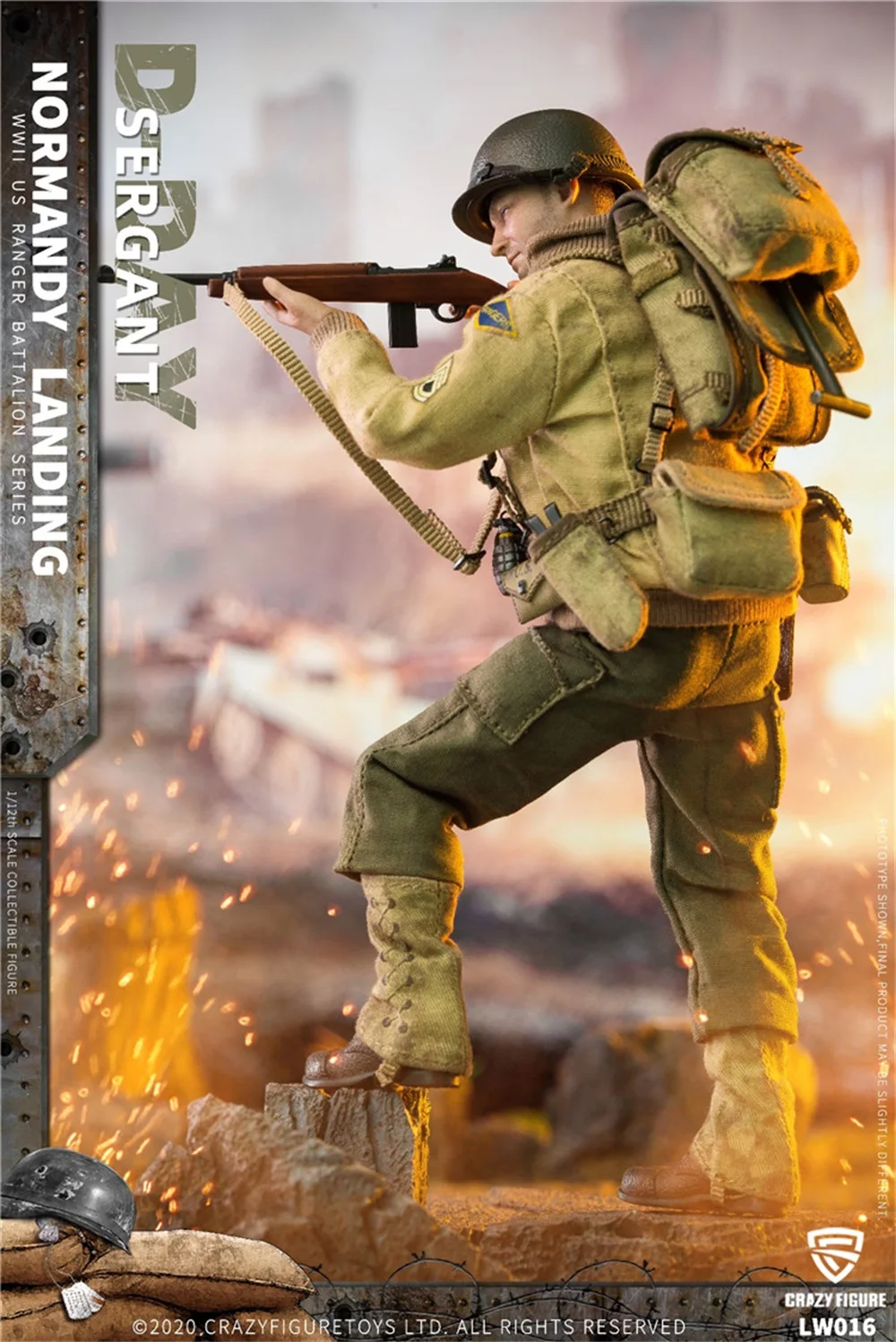 クレイジーなフィギュア1/12 lw016 wwiiu.sterrangers on d-day,一般的なフルセット,ファンコレクションの準備をしたアクションフィギュア