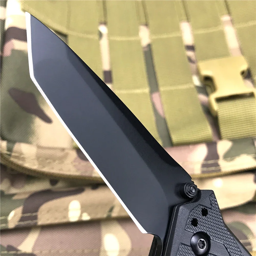 KS 1990 Folding Pocket Knife 8Cr13MoV Blade Glass Nylon Handle Camping Portable Combat Hunting Self-defense Utility Knives Tools