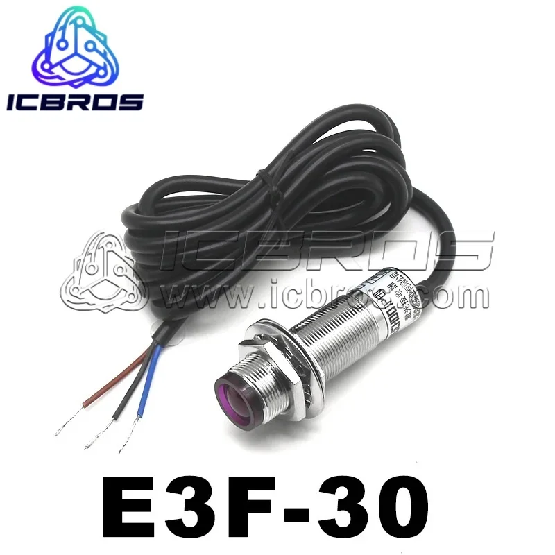 

M18 Visible Light Laser TargeTing SenSor E3F-30C1-30L/30P1 Three Wire NPN Normally Open Distance 30 Meters