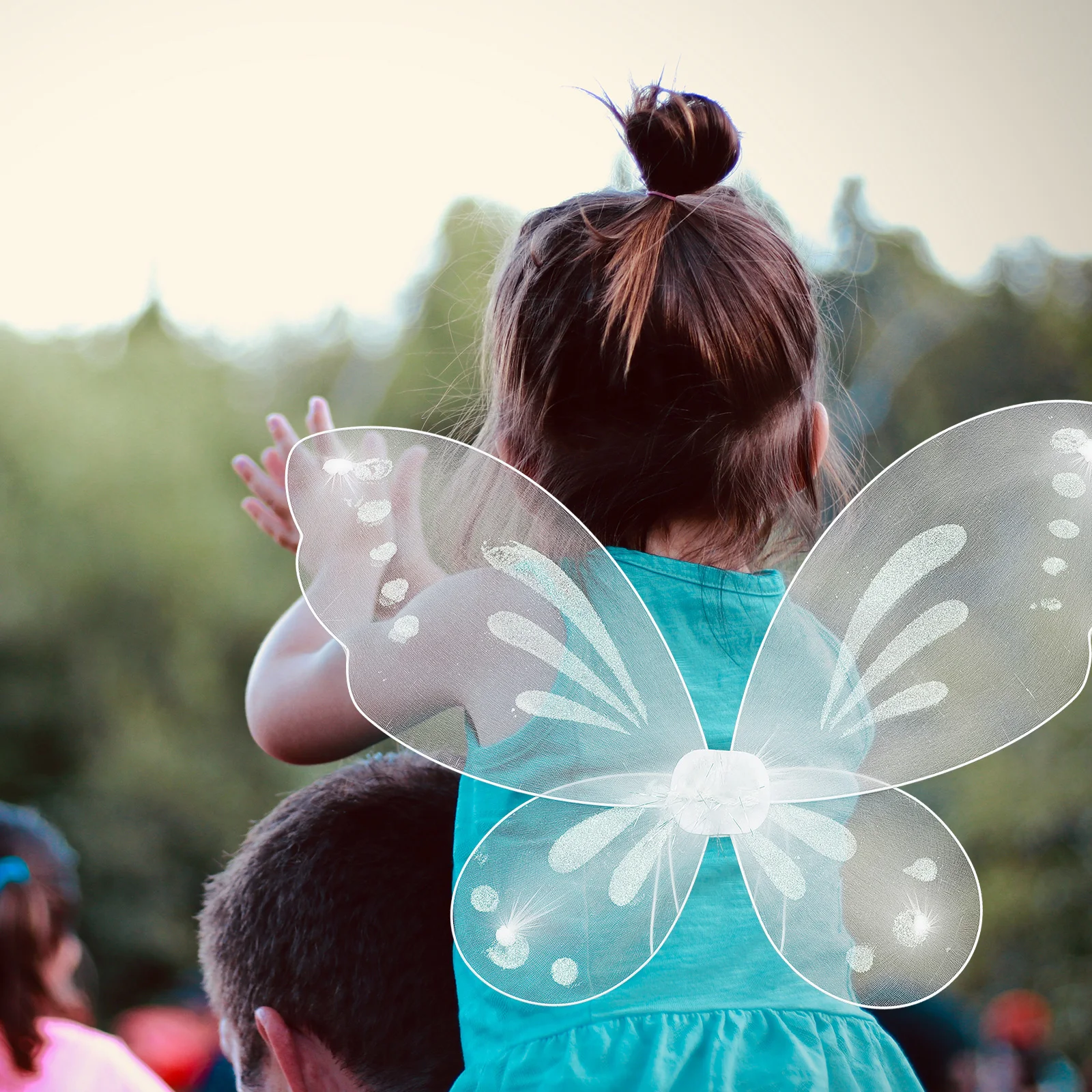 Principessa Fata Ala Festa dei bambini Decorazione festa di compleanno Ali d'angelo Ragazza Puntelli per prestazioni Ali trasparenti 2025 NOVITÀ