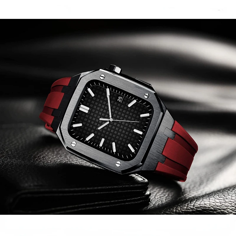 Kit di modifica cinturino + custodia per cinturino Apple Watch 44mm 45mm 42mm cinturino Retrofit di fascia alta per cinturino iWatch 7 5 4 3 SE