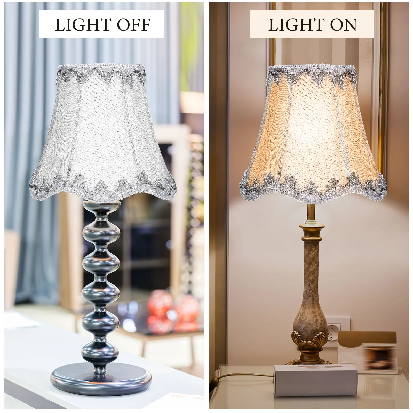 

Cloth Lampshade Vintage Style Soft Light Transmission Replacement Cover For Ceiling Pendant Chandelier Lamp Decorative