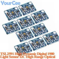 10pcs/1pc TSL2591 High Dynamic Digital Light Sensor Breakout Module High Range Lux IR Full Spectrum Diode Detect for Arduino