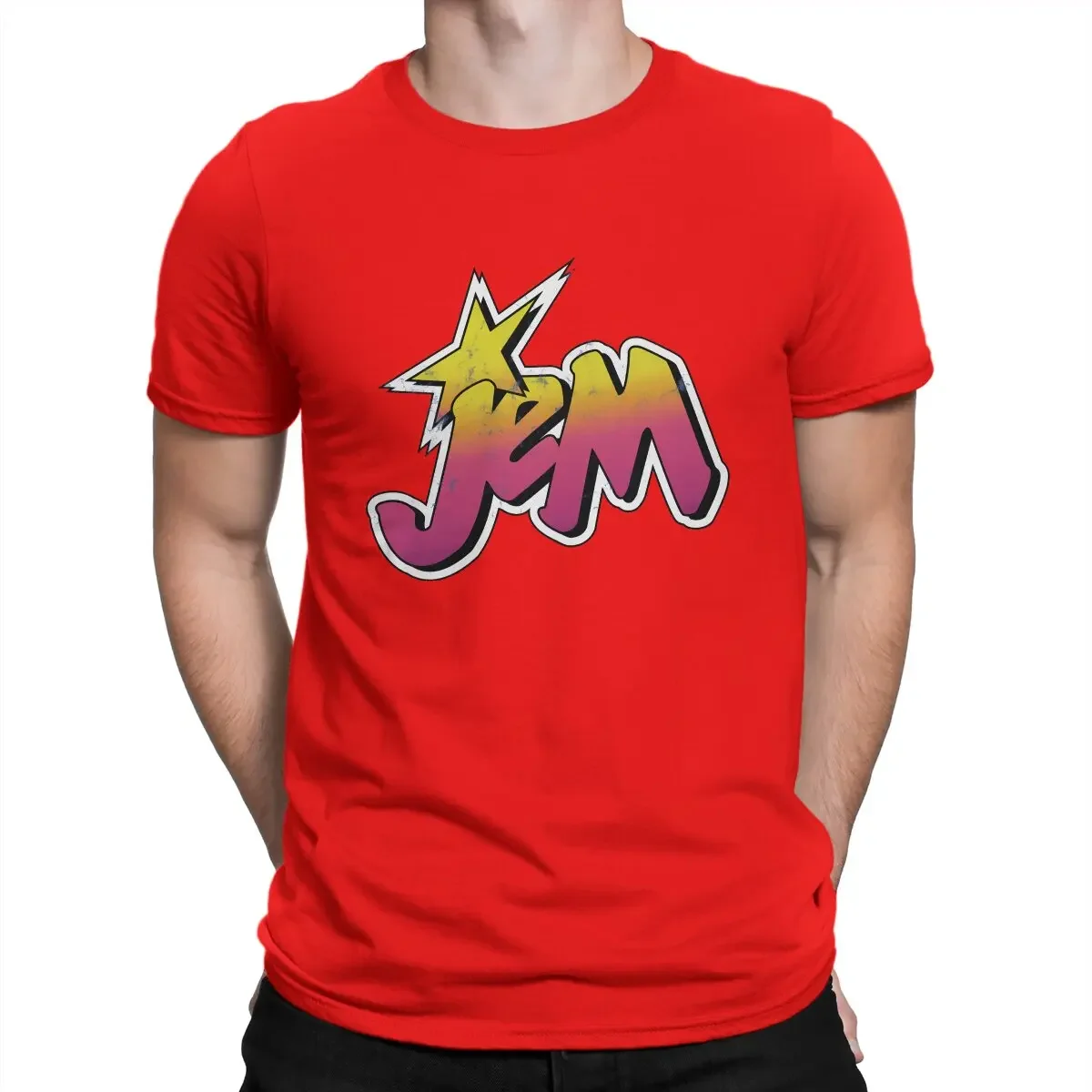 Men Band Cartoon Misfits Distressed 80s Party Round Collar Pure Jem And The Sweatshirt anime Holograms TV Creative TShirt for image 6