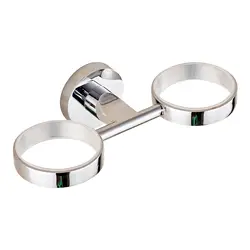 Toothbrush Holder Double Wall Mount Vintage Glass Tumbler Holder for Cosmetics Toothbrushes Toothpaste Lotions Couple Cup