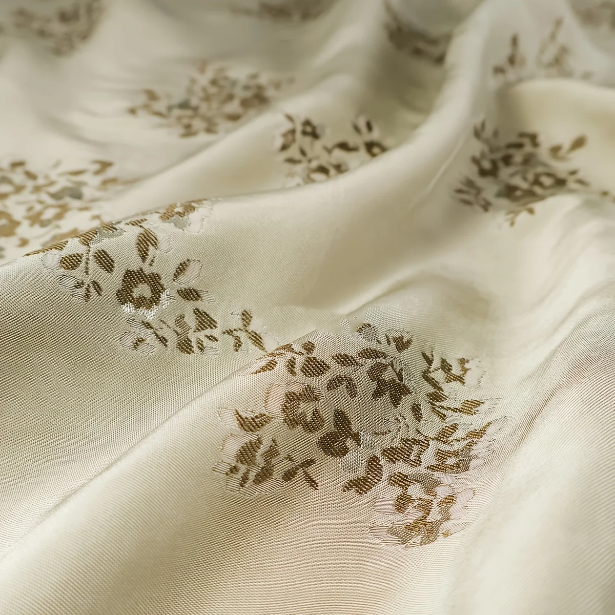 2 Yards  Skin-Friendly Drape Light Gray Green Antique Embroider Acetate Jacquard Fabric Spring and Summer Dress Fabric