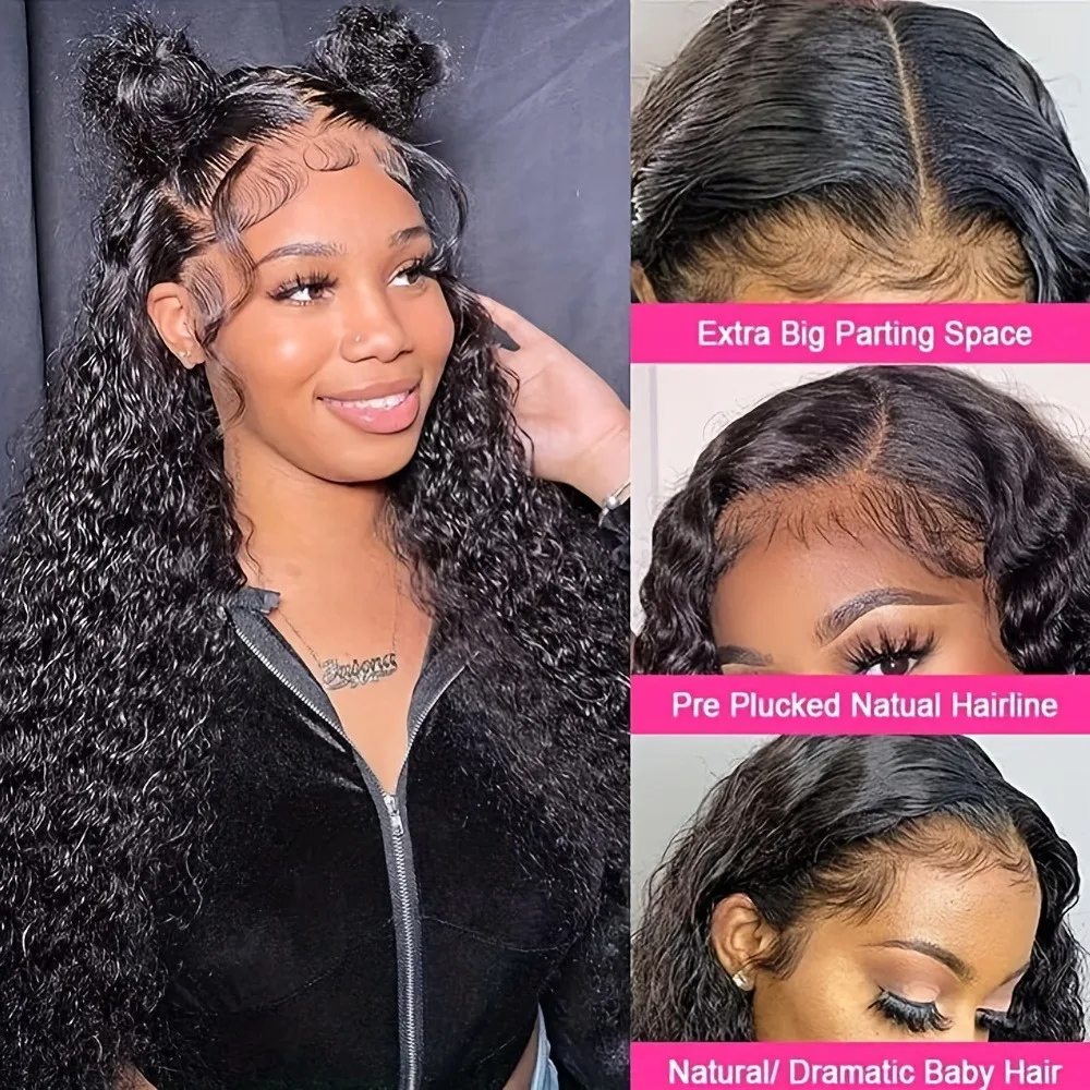 

Глубокая волна, плотность 200, предварительно выщипанная, готовая к ношению) — идеально подходит для чувствительной кожи головы — парик с глубокими волнами на шнуровке спереди с 5x5 HD T