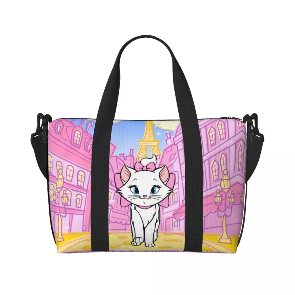 

Сумка-тоут с милым котом Maries Kitten, женская большая вместительная сумка с изображением животных, фильмов, пляжная дорожная сумка на плечо для спортзала