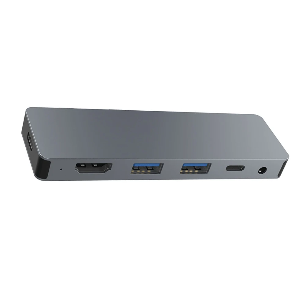 Host Dock USB3.0 10Gbps Data Transmission Small Docking Station Hub 4K 60Hz Type-C HDMI-compatible for Surface Pro X/9/8