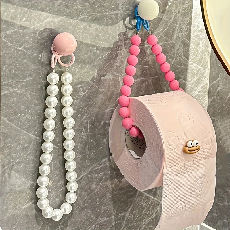 حامل مناديل ورق تواليت مثبت على الحائط - تركيب خالٍ من الأظافر، حامل ورق تواليت بلاستيكي متين