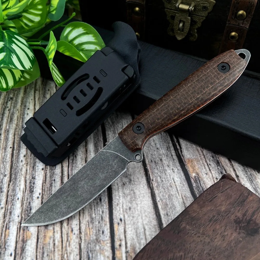 

Новый Стильный Уличный Нож с Фиксированным Лезвием, Многофункциональный Нож с Лезвием из Стали 7Cr13Mov, Рукоять из Микарты, Ножи из Нержавеющей Стали, Инструмент EDC