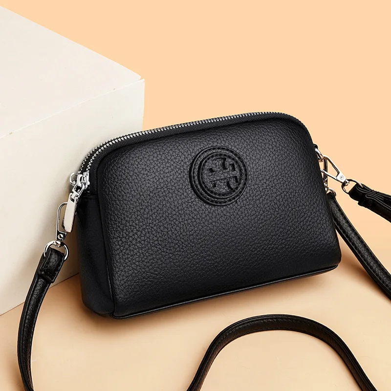 

2025 Trendy Phone Crossbody Bag​​ Women's Soft Leather Mini Purse Multi Layer Wristlet Shoulder Bag Lightweight Casual Everyday