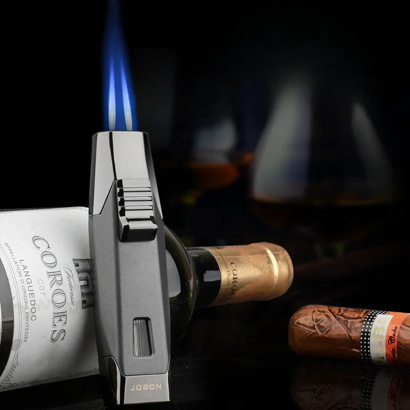 

Лидер продаж JOBON металлическая бутановая газовая зажигалка уличная ветрозащитная синяя пламя двойной факел пламя турбо струйная сигар барбекю ювелирные изделия инструмент для выпечки