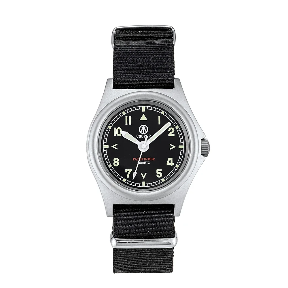 Reloj de cuarzo para hombre 38mm directo de fábrica Pathfinder MWC ejército militar al aire libre superluminoso 100M acabado de acero mate SM8018A G10