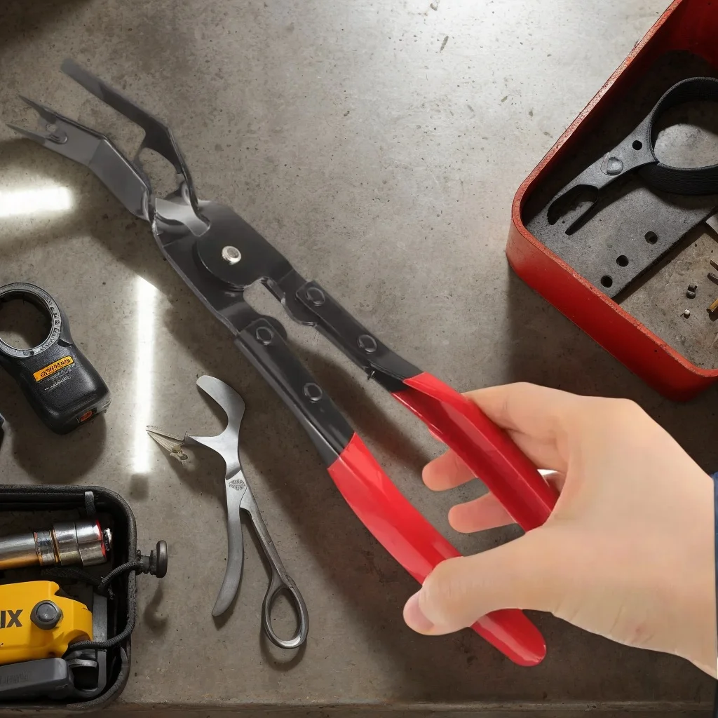 

Car Repair Tool Set – Metal Trim Clip Removal Pliers & Pry Plate for Door Panels, Bumpers & Interior Trim (Auto Maintenance)