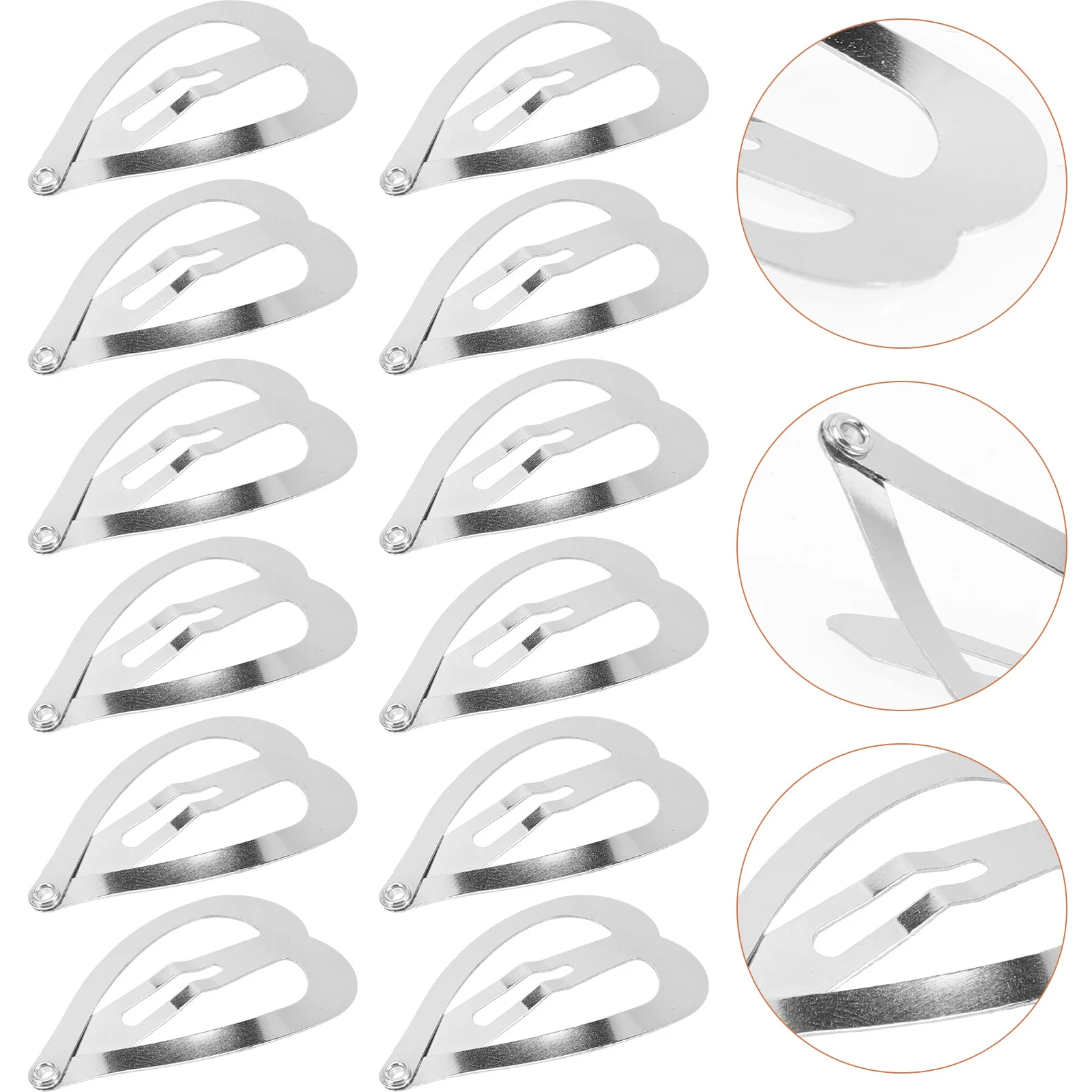 

100Pcs Heart Hair Clips Elegant Kawaii Barrettes for Women Girls Accessories Valentine Gift Kawaii Hair Clips Heart Barrettes