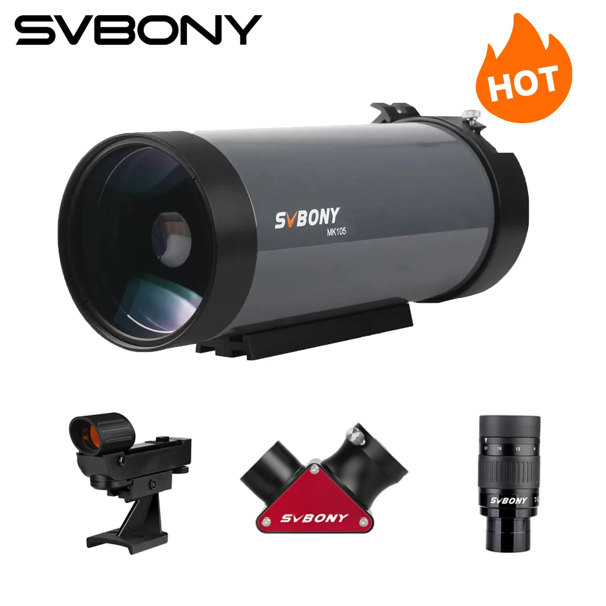 Svbony MK105 Telescope OTA Kit with SV179 Red Dot Finder Scope 1.25