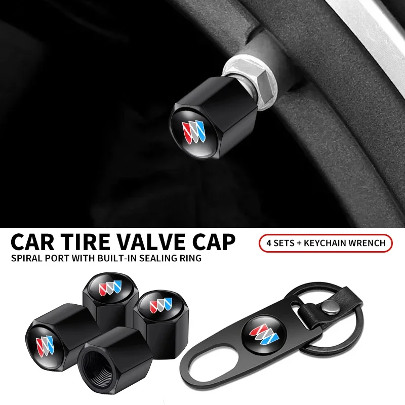 

Car Keychain Keyring Tire Valve Cap Car Styling Accessories For Buick Allure Encore Enclave Lesabre Regal Excelle Envision