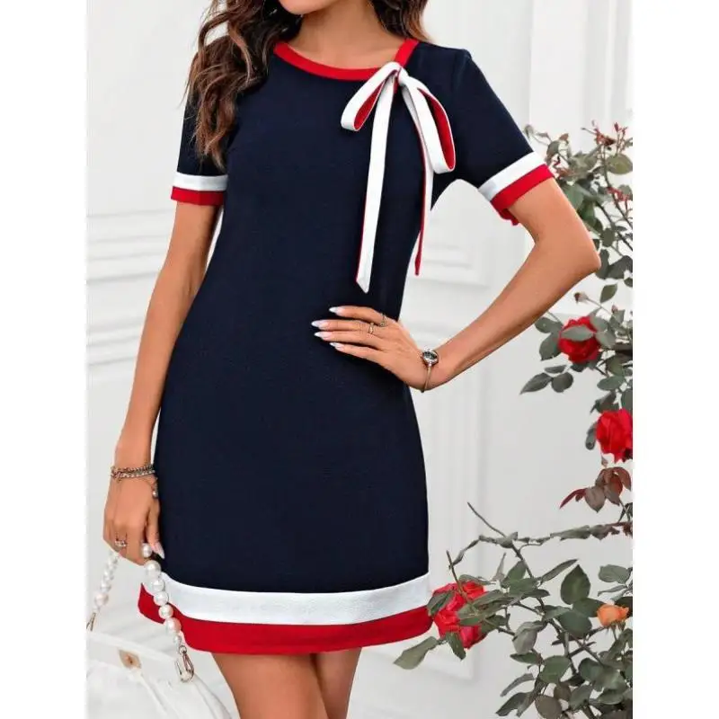 

Новый женский обтягивающий комплект с асимметричным воротником и цветной блузкой Dr E 98253, повседневный спортивный комплект трансграничной одежды, осенний комплект семи четвертей...