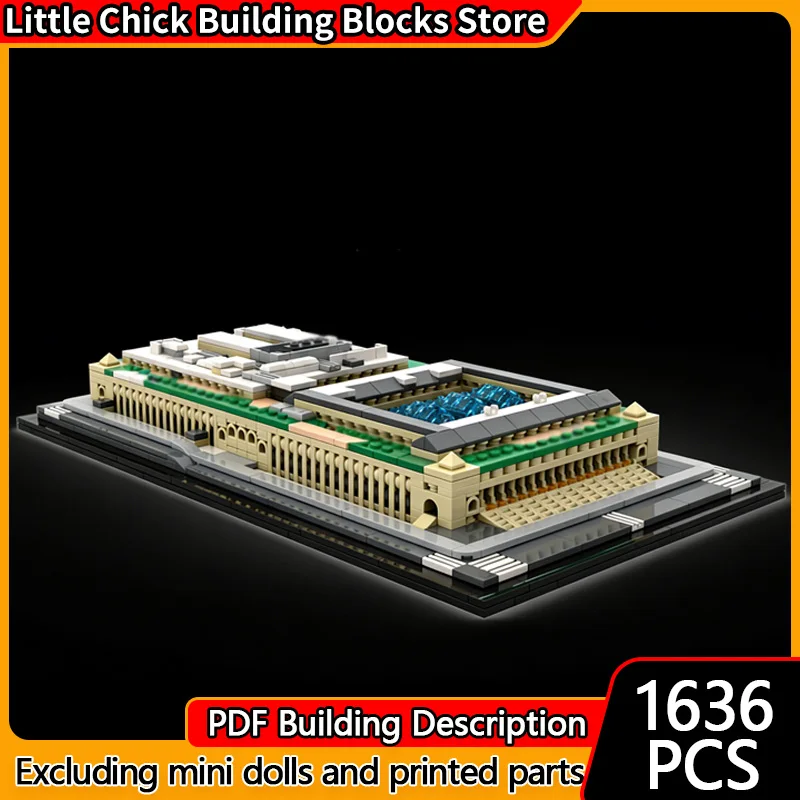 

City Street View Model MOC Building Bricks Transportation Architectural Scene Modular Technology Gifts Holiday Assemble Toy Suit