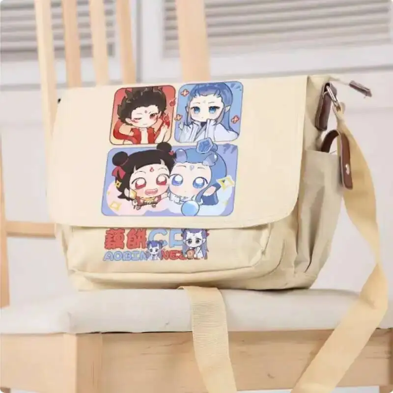 

Nezha 2 Aobing Casual Oxford Messenger Schoolbag Shoulder Bag Student Teenager Gift B2190 Anime