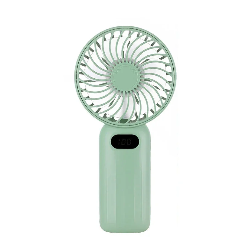 Factory Speed Display Portable Hand Rechargeable Promotion Advertising Plastic Handheld Mini Usb Fan