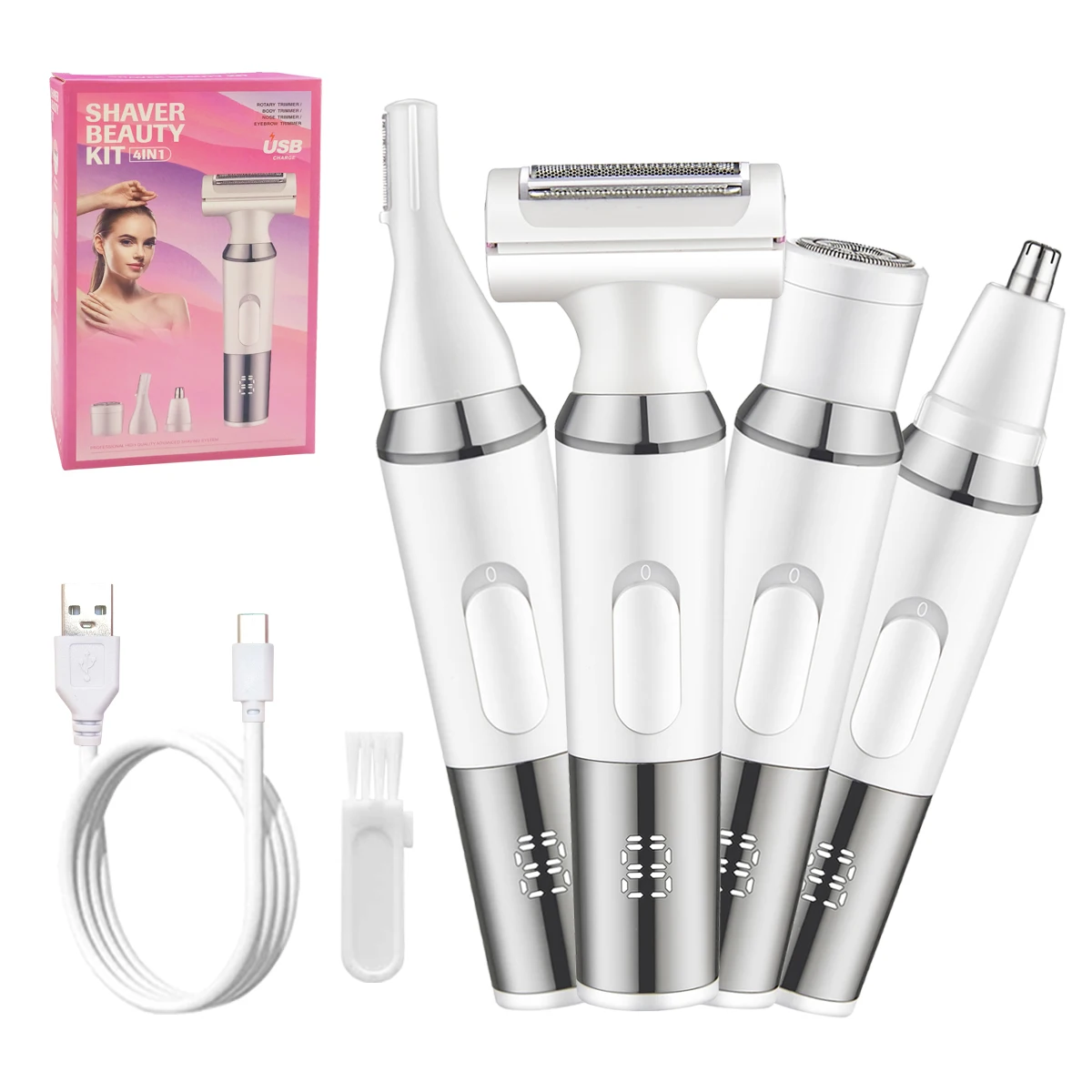 Depiladora eléctrica indolora para mujer, Bikini, cejas, nariz, recortadora de mujer, depilación Facial, cara, cuerpo, afeitadora femenina, depilación