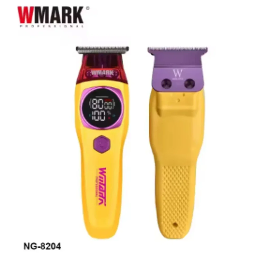 

НОВАЯ машинка для стрижки волос с зарядкой WMARK NG-8204, беспроводная зарядная база, бесщеточный двигатель, триммеры для волос, лезвие DLC, машина для стрижки волос