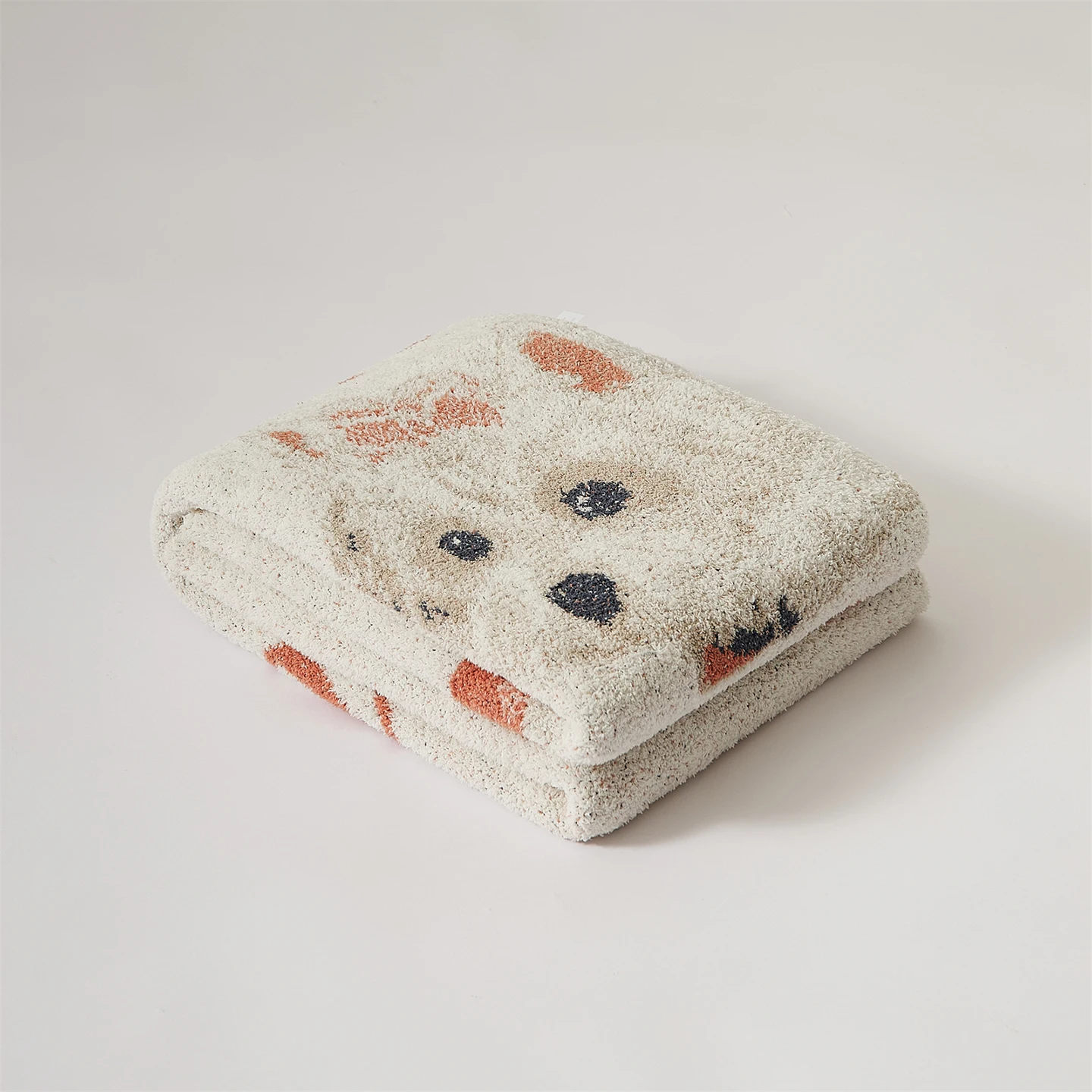 Cartoon Cute Half Flannel Blanket 130x160cm Soft Warm Cozy Throw for Sofa Bed Kids Adults Gift