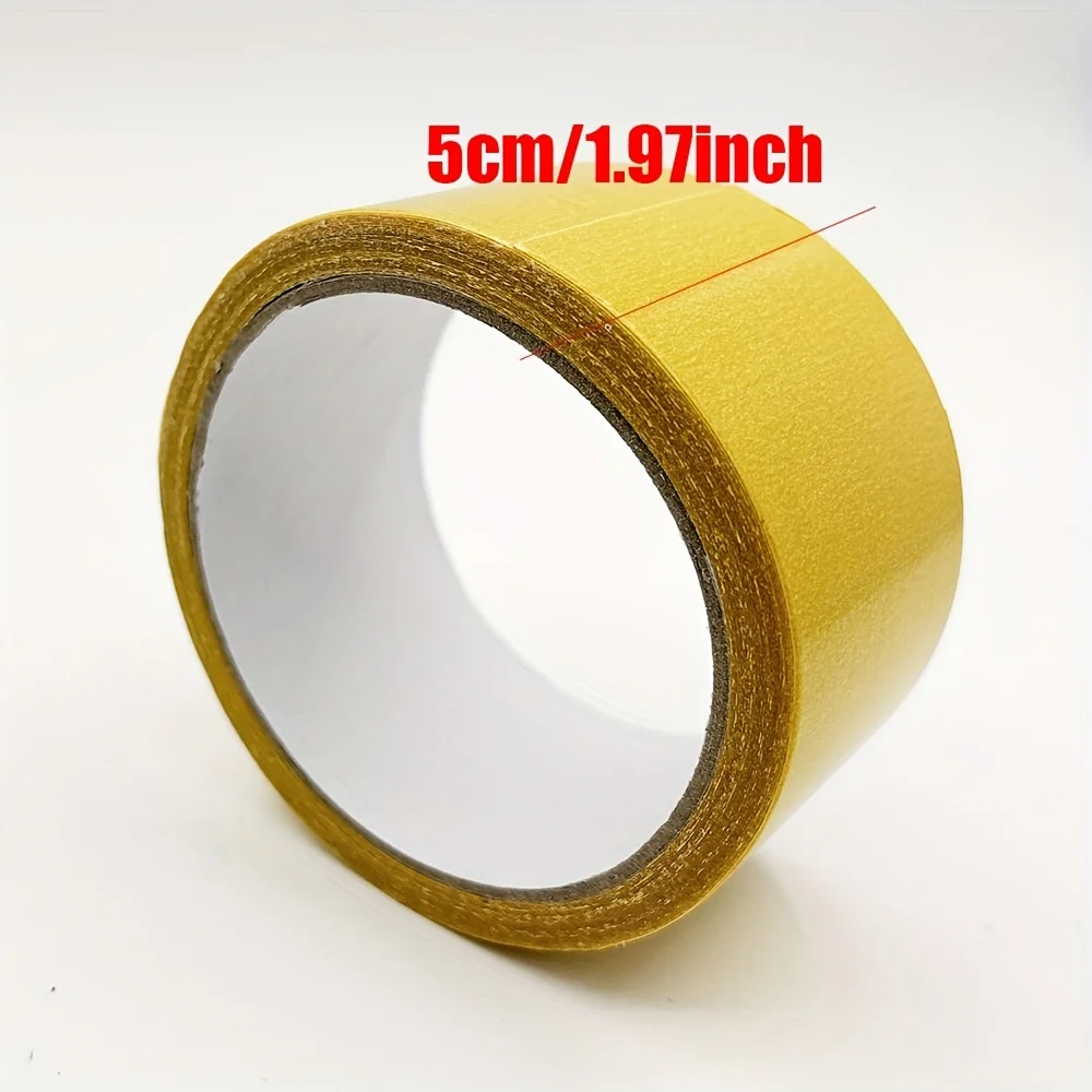 1pc Strong Fixation Double Sided Cloth Base Tape Yellow Mesh Grid Waterproof Traceless High Viscosity Carpet Adhesive