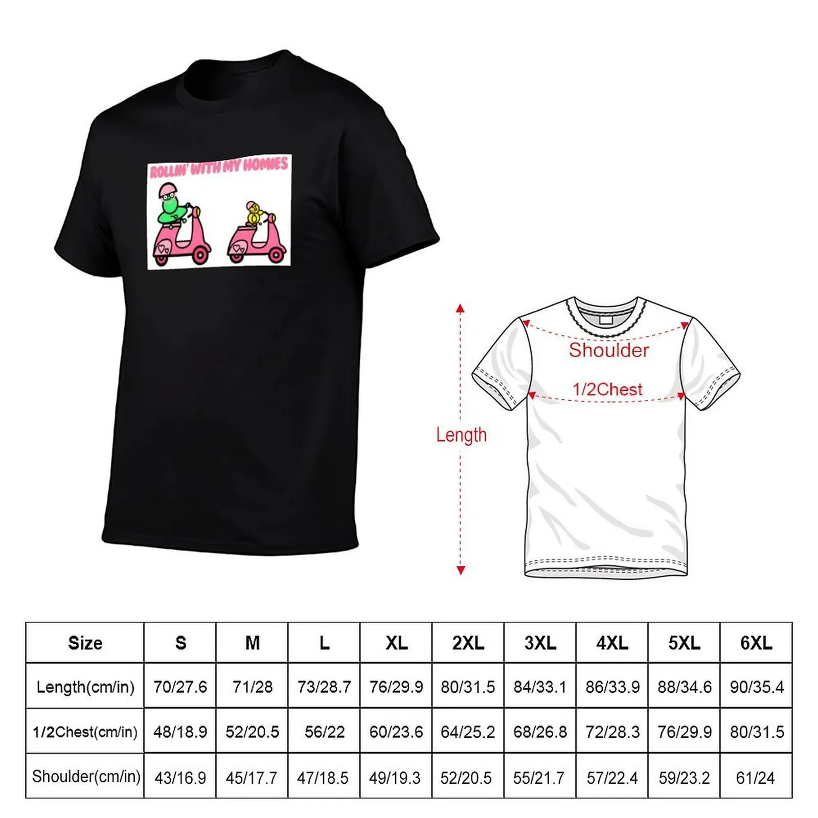 Moop and Meep - Rollin' with my homies T-Shirt t shirt personalised men t shirt cotton 100% T-Shirt