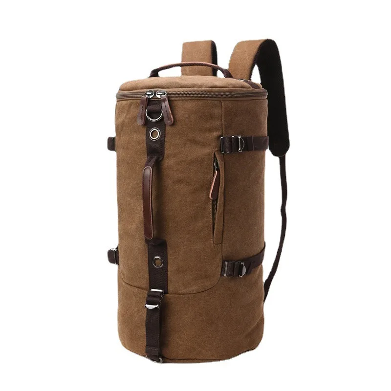 Nesitu Highend Durable Canvas Coffee Khaki Green Blue Black Grey A4 14'' Laptop Men Women Backpack Travel Bag GYM Duffel M6029