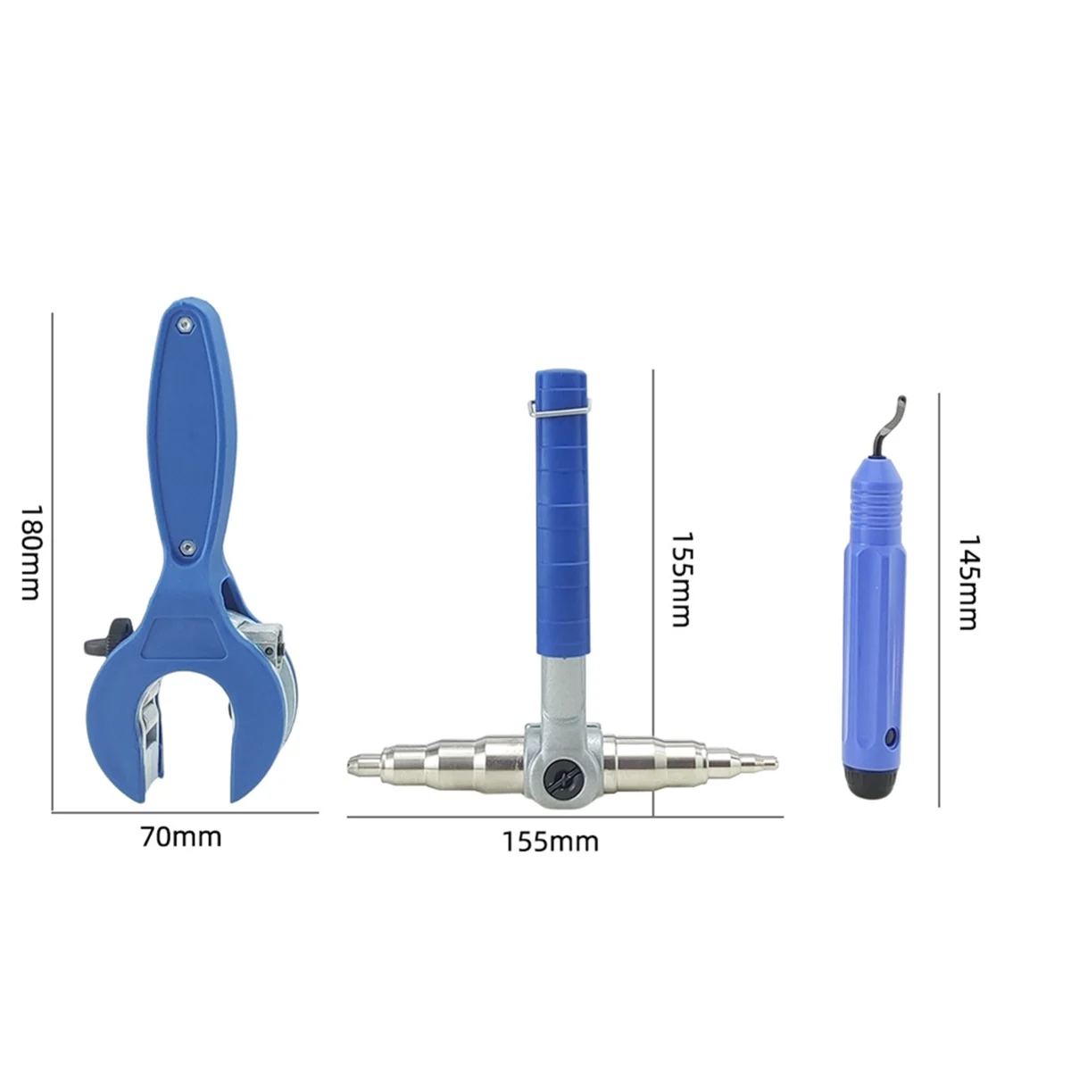 A002 Soft Copper Pipe Tube Expander Universal Hand Tool Manual Refrigeration Tube Expander Kit 3/8In 1/2In, 5/8In,3/4In,7/8In