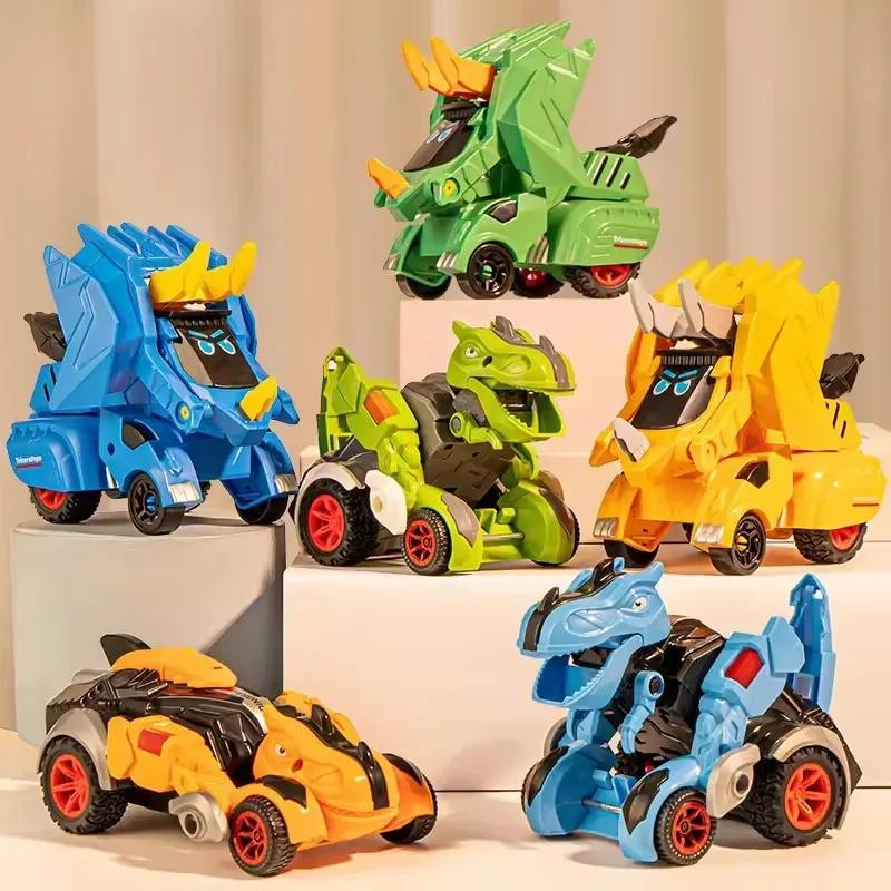 

TOPMAYA 2In1 Monster Truck Children Dinosaur Car Toy Transformation Toys for Boy Deformation Figures Robo