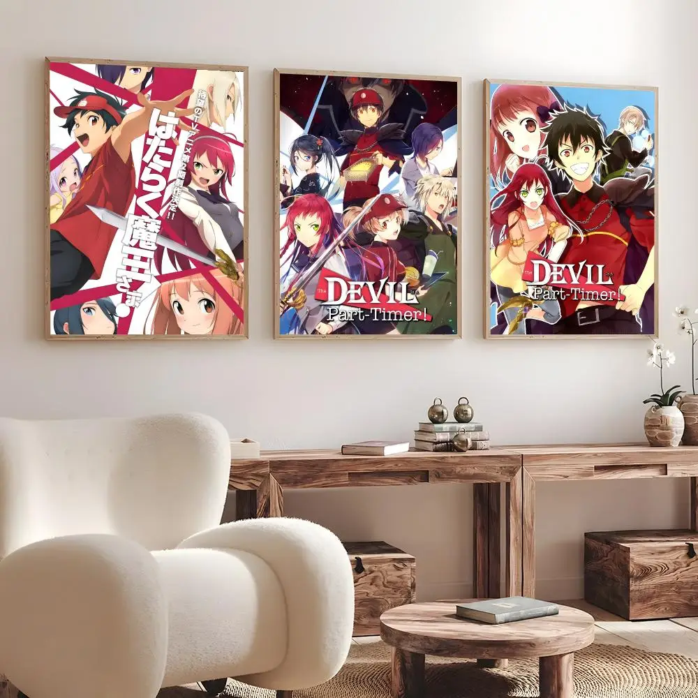 Anime The Devil Is a Part-Timer!   Print Wall Art Pictures Canvas Painting Living Room Bedroom Home Decor Poster