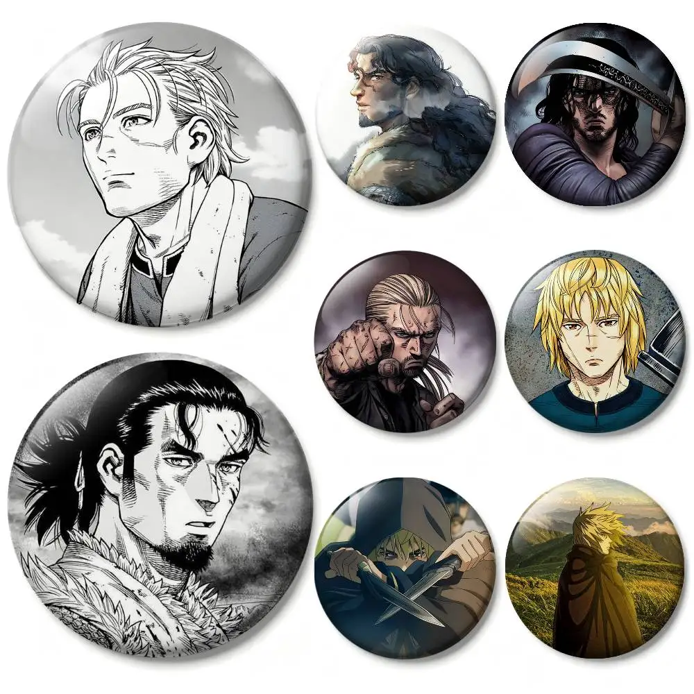 Anime V-Vinland S-Saga Badges 25 32 44 58 75 mm Round Fans Collect Friends Gifts Brooch Souvenir