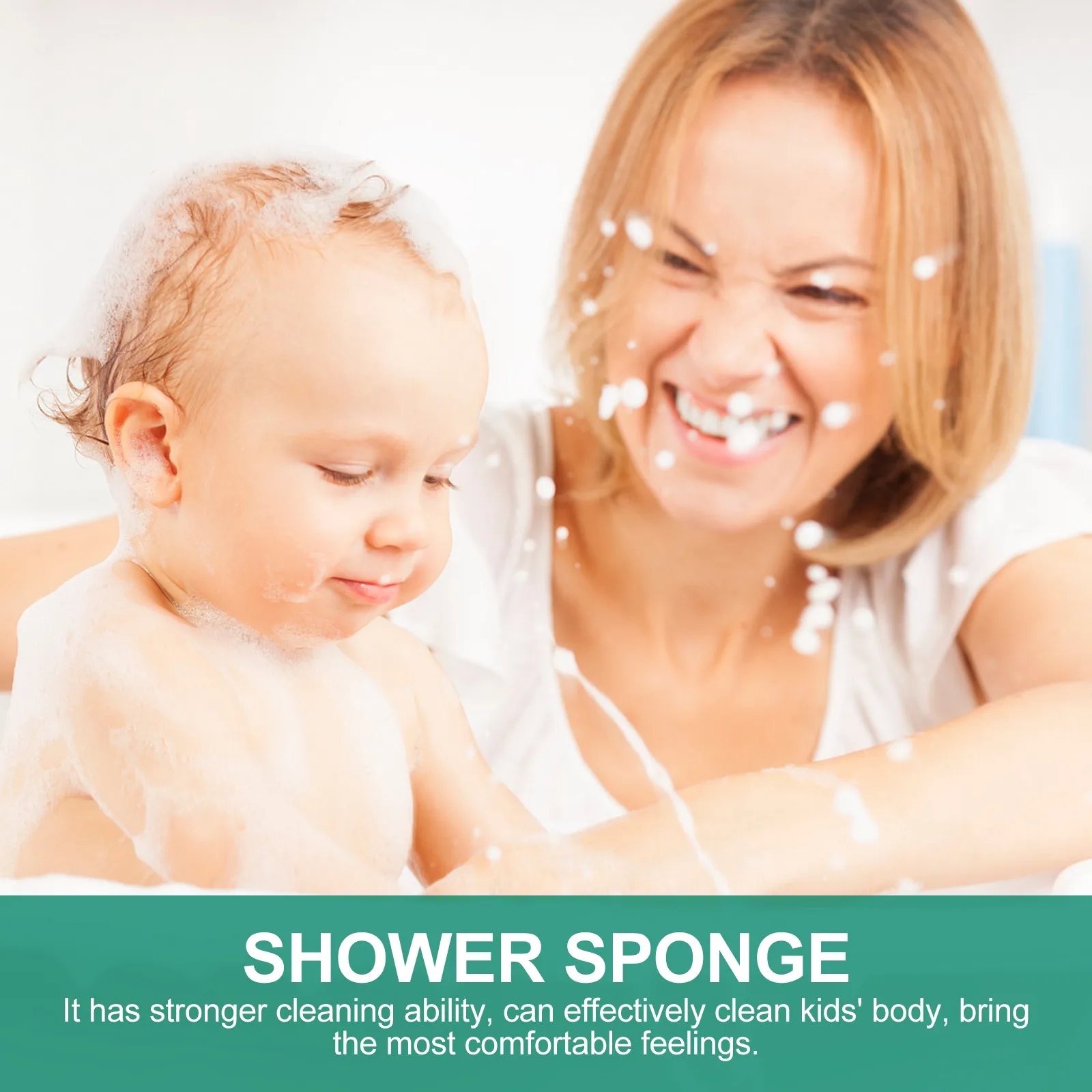 

4Pcs Bath Sponge Eco Friendly Cotton Linen Exfoliator for Sensitive Skin Comfortable Grip Cleansing Shower Pad