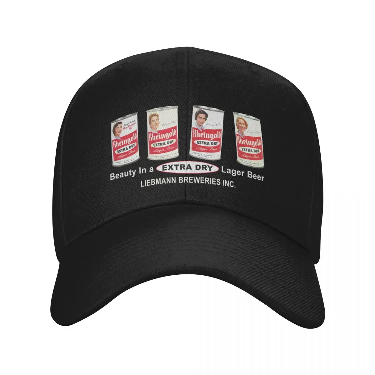 Rheingold Beer Miss Rheingold Cans - Designed for dark items Baseball Cap sun hat Luxury Man Hat Women's Hats 2024 Men's