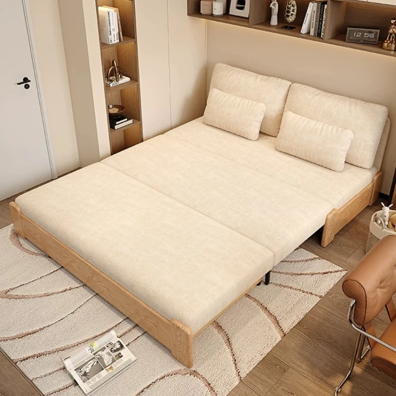 Velvet Multifunctional Sofa Bed Push Pull Folding Storage Living Room Sofa Modern Office Hotel Chaise Lounges Couch Furniture