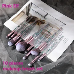 Makeup brush 10 piece suit Makeup tools Soft hair powder blusher brush eye shadow makeup suit