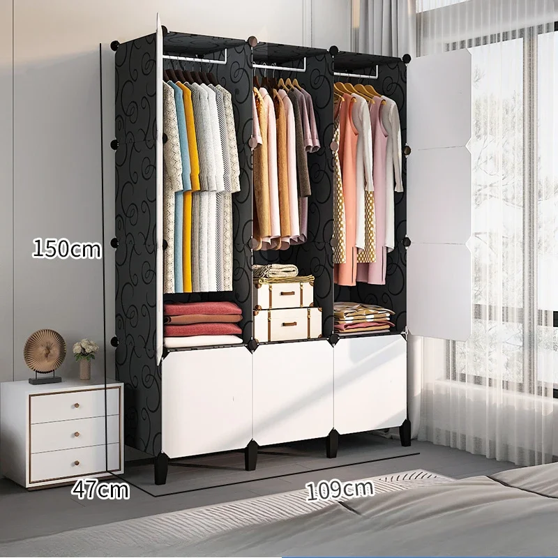 Open Filing Wardrobe Storage Clothes Cupboard Organizer Wardrobe Portable Armable Cabinet System Plastic Muebles Home Furniture